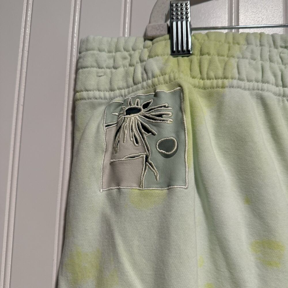 Nike Yellow Green Tie Dye Floral Loose Fit Sweatpants Size XXL - Picture 6 of 7